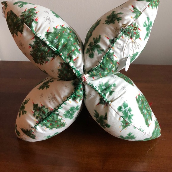 Handmade Fabric Holiday Tree White Green 12” - Picture 5 of 8